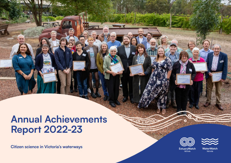 2022-2023 EstuaryWatch Waterwatch Annual Achievements Report Cover