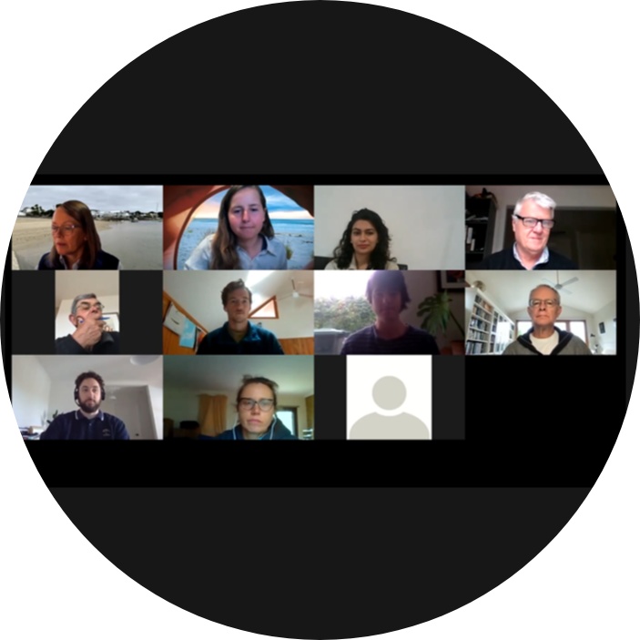 Screen capture of virtual community meeting March 5