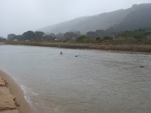 River on beach